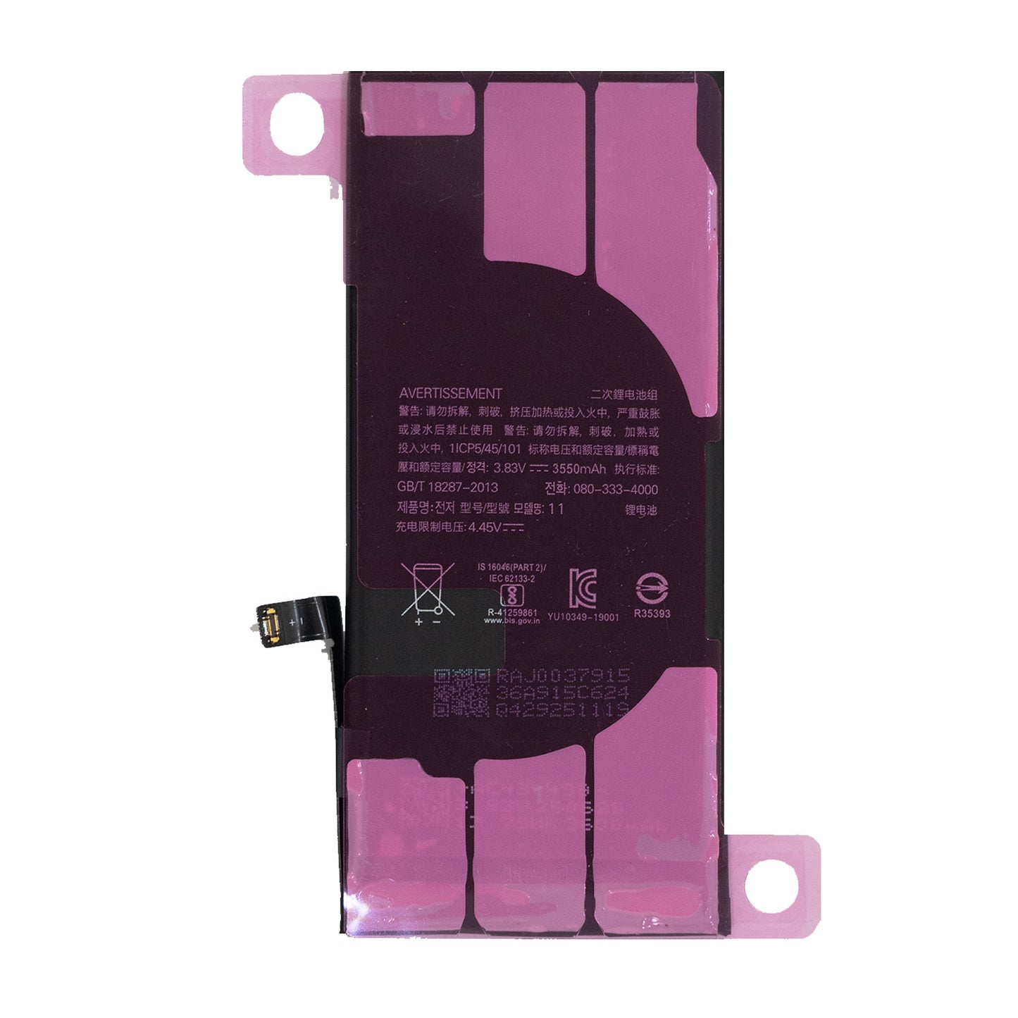 yakita high-capacity original battery for apple iphone 11 (a2221 /a2111 /a2223) battery 3550mah