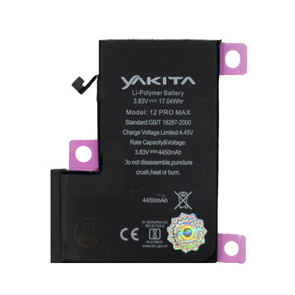 Yakita High-Cappacity Original Battery Compatible for iPhone 12 Pro Max (A2411, A2342, A2410, A2412) 4450mAh Battery