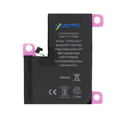Yakita High-Capacity Original Battery for Apple iPhone 13 Pro Max(A2653)4550mAh