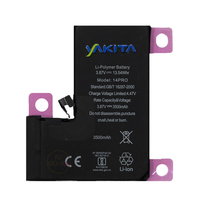 YAKITA High_Capacity Original Battery for iPhone 14 Pro (A2650,A2889,A2892,A2891,A2890) Battery 3500mAh