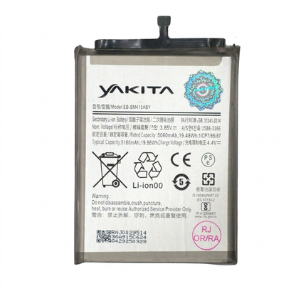 Yakita High-Capacity Original EB-BM415ABY Battery for Samsung F62, M62, M51 (5160mAh)