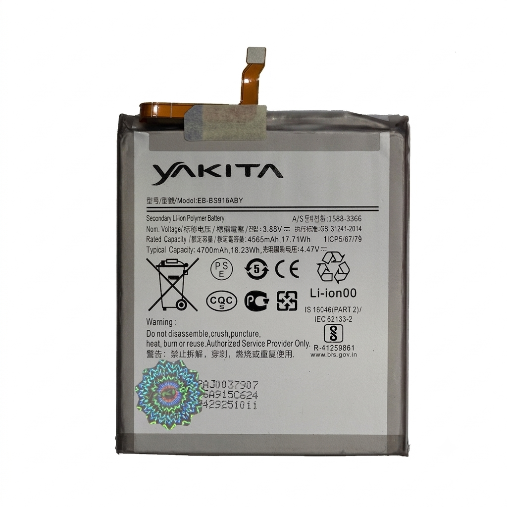 yakita high-capacity original eb-bs916aby battery for samsung galaxy s23 plus 4700mah