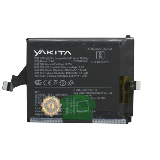 Yakita High-Capacity Original B-N9 Battery for Vivo iQOO 5 5G (V2024, V2024A) 4500mAh