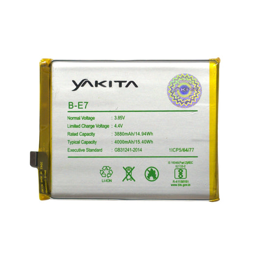 Yakita High-Capacity Original B-E7 Battery for Vivo Nex V1821A, 1813, V1821T / NEX S/NX A Battery 3880mAh