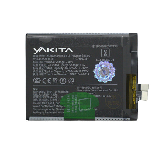 Yakita High-Capacity Original B-U8 Battery for Vivo T1 Pro 5G / iQOO Z6 Pro 5G HH191 4700mAh