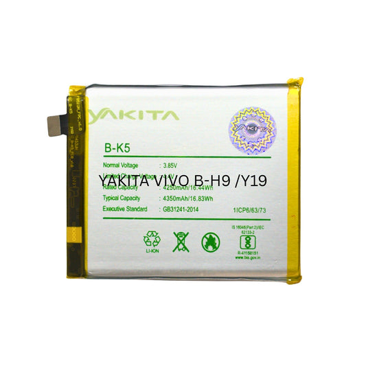 Yakita High-Capacity Original B-K5 Battery Compatible for Vivo X30 (V1938CT) | X30 Pro (V1938T) - (4350mAh)