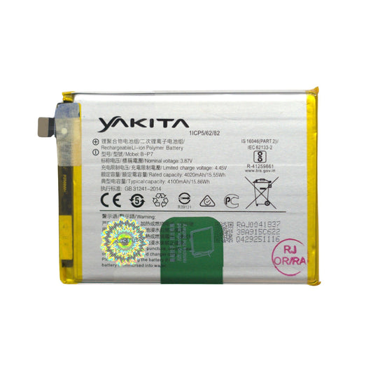Yakita High-Capacity Original B-P7 Battery for Vivo Y73S (V2031A) 4100mAh