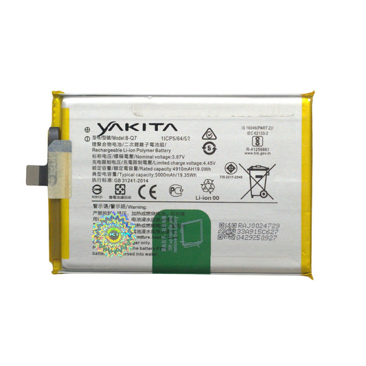 Yakita High-Capacity Original B-Q7 Battery for Vivo Y53S / V2111A / V2058 Battery 5000mAh