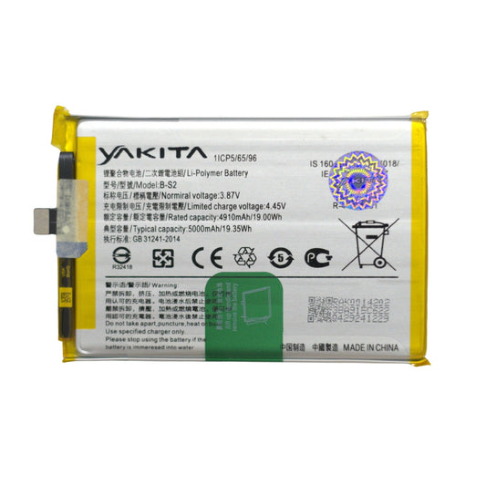 Yakita High-Capacity Original B-S2 Battery for Vivo Y33S V2109 5000mAh