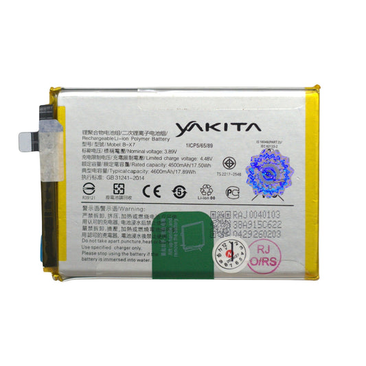 Yakita High-Capacity Original Battery for Vivo B-X7  iQOO Z7 Pro 5G  S16 Pro 5G (V2245A) 4600mAh