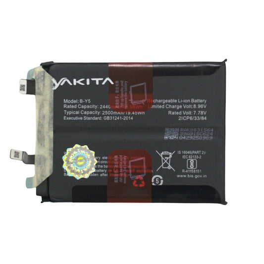 Yakita High-Capacity Original B-Y5 Battery for Vivo iQOO Neo 7 Pro 5G (I2217) 2500mAh