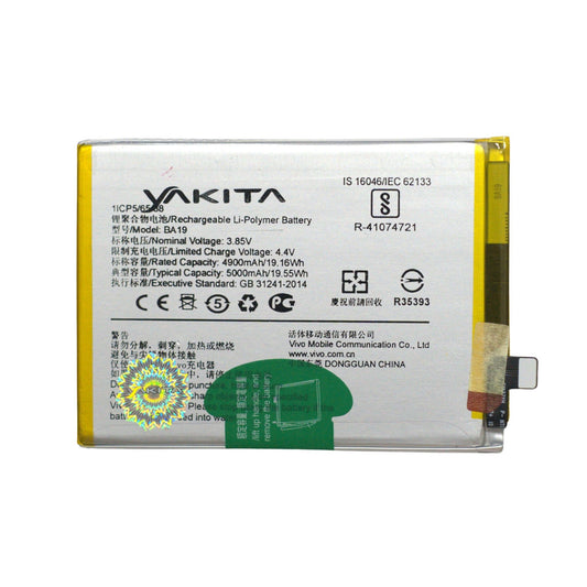 Yakita High-Capacity Original BA19 Battery for Vivo V2030 / V2050 5000mAh