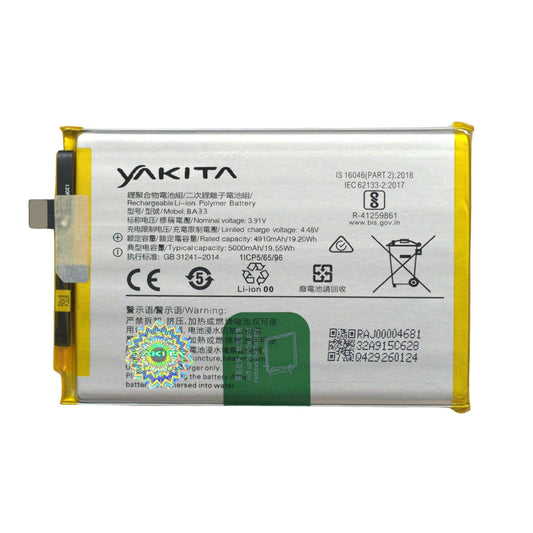 Yakita High-Capacity Original BA33 Battery For Vivo Y18 / Vivo Y03 V2332,V2333 5000mAh