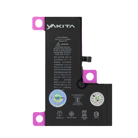 Yakita High-capacity Original Battery forApple iPhone Xs (A2097, A1920, A2100, A2098) 3050mAh